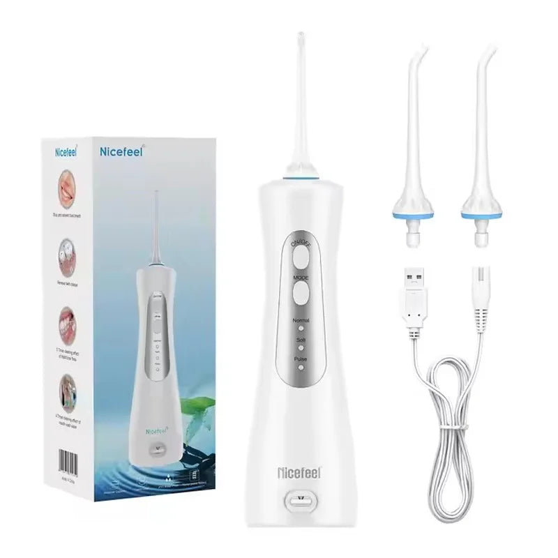 Cordless Teeth cleaning Water Dental Flosser Travel Oral Irrigator USB Rechargeable IPX7 Mouth Washing Machine Tooth Cleaner