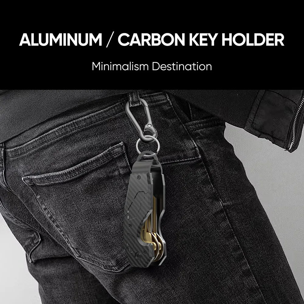 Compact Key Organizer Keychain – Holds 1-6 Keys, Minimalist Key Holder for Men and Women